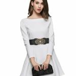 Women's Elastic Belt Adjustable Ladies Dress Waist Belt.