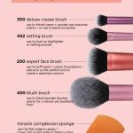 Professional Makeup Brush Set, Everyday Essentials Real Techniques Blush, Foundation.