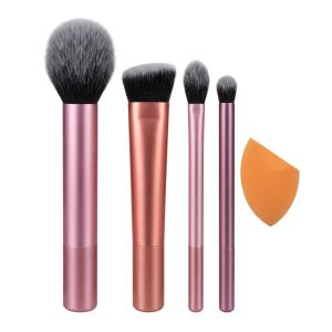 Professional Makeup Brush Set, Everyday Essentials Real Techniques Blush, Foundation.