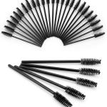 50 Pcs Disposable Eyelash Brushes Mascara Brushes Eye Lash Eyebrow (Black).