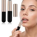 Silicone Lip Brush with Cover Lipstick Makeup Brushes Women (Pack of 1)Black.