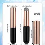 Silicone Lip Brush with Cover Lipstick Makeup Brushes Women (Pack of 1)Black.
