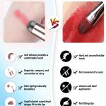 Silicone Lip Brush with Cover Lipstick Makeup Brushes Women (Pack of 1)Black.