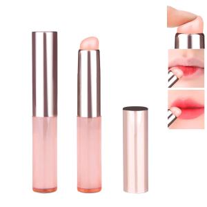 Silicone Lip Brush with Cover Lipstick Makeup Brushes Women (Glitter Pink).2 Piece