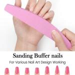 3 Pcs Nail Soft Buffer Nail File Sponge (Multicolor)