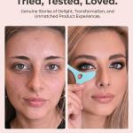 Silicone Eyeliner Aid, Makeup Eyeliner Eyelash Tool (Pack of 1)Light Blue