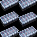 Nail Tip Box False Empty Nails Tips Organizer Storage, 10 Number Spaces Storage Case Container Nails Box