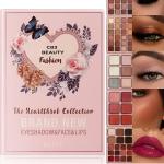 Professional All in one 5 in 1 Makeup Book Kit | Eyeshadow (Glitter and matte) Highlighter Blush Contour Lip Eyebrow Palette (Multicolor)