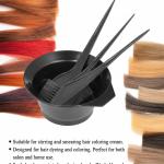 Plastic Hair Dye Brush & Mixing Bowl Hair Coloring Kit (4 Item)