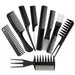 Stylish Women Black Plastic Hair Combs Set (10 Piece).