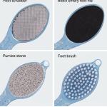 4 In 1 Foot Pedicure Brush, Pumice Foot Tool Stone, Scrubber & File For Soft Care(Pack of 1).