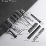 Stylish Women Black Plastic Hair Combs Set (10 Piece).