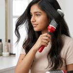 Boar Bristles Round Hair Brush (Pack of 2).