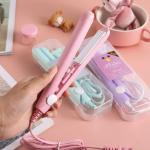 Mini Electronic Hair Crimper and Curler - Multicolor( Pack of 1)Pink.