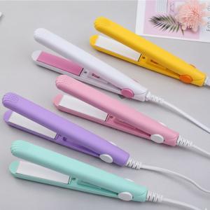 Hair Straightener Mini Professional Hair Pressing Machine With Temperature Control, Flat Iron Plate With Plastic Storage Box, Pack of 1, Random color