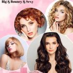 Hair Curlers, Hair Curling Roller, Volumizing Styling Rollers for Bouncy Curls (6 Piece).