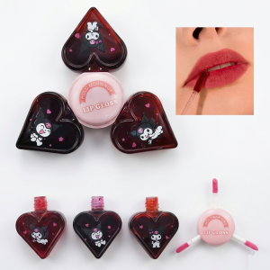 3 In 1 Cute Heart Shaped Spinner Lip Gloss Tint For Women/Girls ( 1 Piece). Mutlcolour