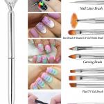 Nail Art Pen Brush Set (10 pieces) silver