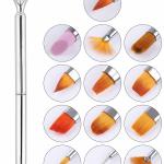 Nail Art Pen Brush Set (10 pieces) silver