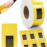 Poly Nail Gel Nail Forms Nail Extension Tips Guide Paper( 100 Sticker Roll) Pack of 1
