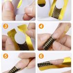 Poly Nail Gel Nail Forms Nail Extension Tips Guide Paper( 100 Sticker Roll) Pack of 1