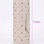 Premium Leather Rivets Studded Portable Cosmetic Brush Travel Case Makeup Brush Holder Cup