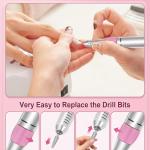 Nail Drill Machine Portable Rechargeable nail Care Kit Electric Nail Drill Pen  1 Pcs