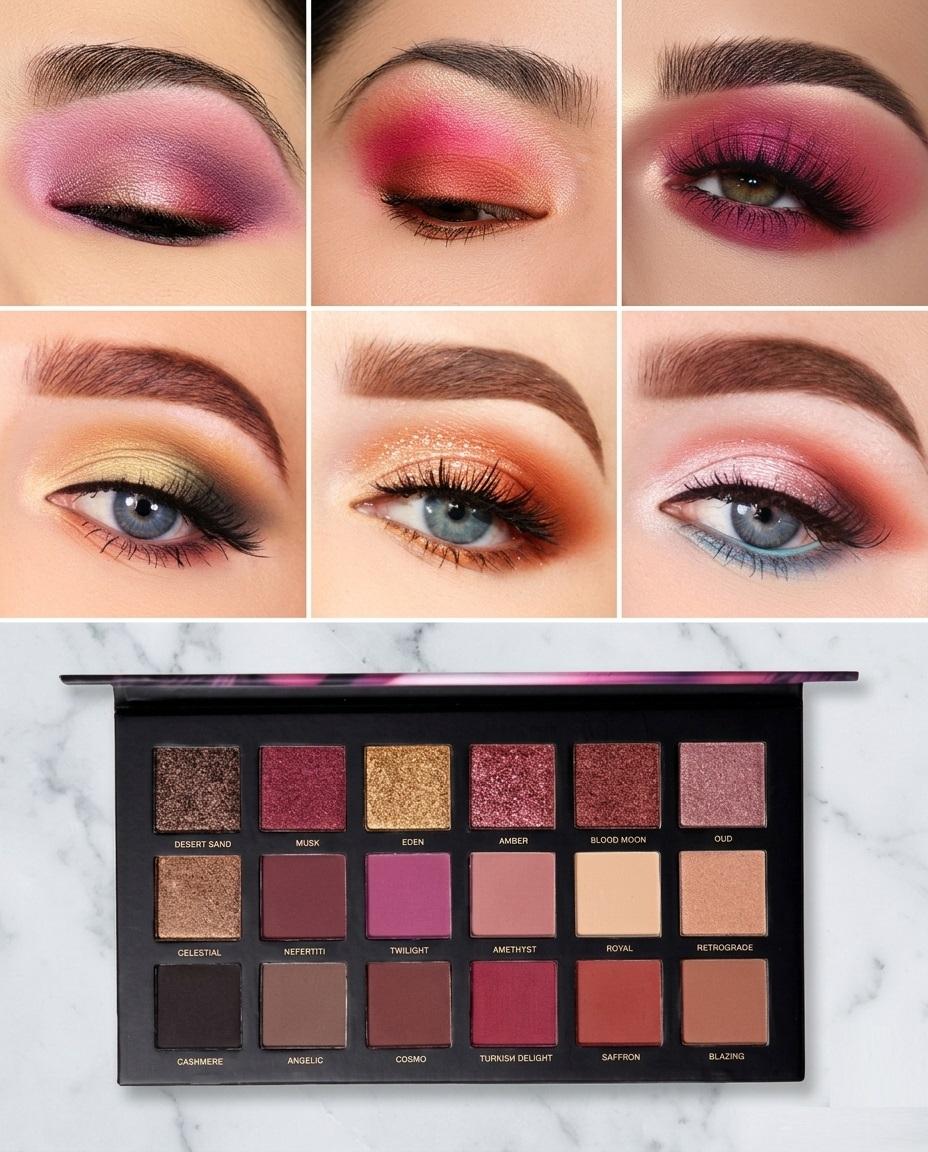 18 color eyeshadow plate Pack of )Multicolor.