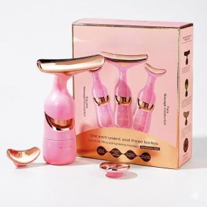 3 In 1 Electric Face Massager ,(Pack of 1) Pink