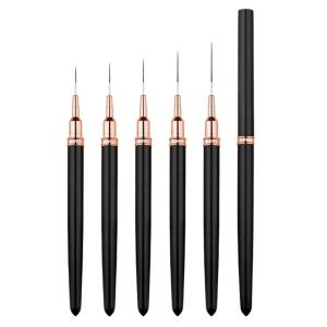 Nails Art Brush Nails Art Liner Brush Practical Nails Brush Nails Dotting Drawing Tool Nails Painting Pen For Salons (Black).