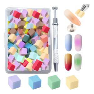 Nail Sponge Metal Grabber, 1 Claws,204 Replaceable Sponge Blocks 1 Pcs