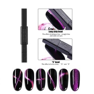 3D Cat-Eye Magnet for Nail Art, Gel & Nail Polish, Magnetic Stick 3D Line Strip Magnetic Board Nail Polish Tool(1 Piece).