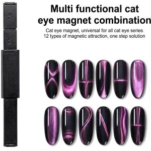 3D Cat-Eye Magnet for Nail Art, Gel & Nail Polish, Magnetic Stick 3D Line Strip Magnetic Board Nail Polish Tool(1 Piece).