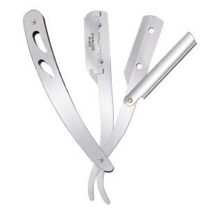 Stainless Steel Straight Edge Barber Razor Folding Shaving Shaver(Pack of 1).