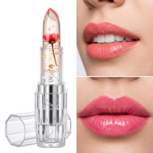 Waterproof Flower Lipstick Jelly Flower Transparent Color Changing Lipstick 1 Pcs