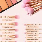 Diamond cut Handle Makeup Brush Set With Big Fish Tail For Foundation /Eyeshadow /Lips-11 Pieces