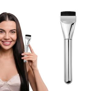 Flat Foundation Brush Silver Color (Pack of 1)