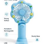 Handheld Fan Portable, Mini USB Hand Fan for Cooling, Small Electric Rechargeable Fan (1 Piece).