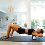 (1Piece)Fitness GRID Foam Roller For Exercise, Deep Tissue Massage and Muscle Recovery(Pink).