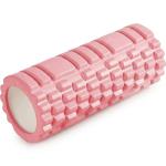 (1Piece)Fitness GRID Foam Roller For Exercise, Deep Tissue Massage and Muscle Recovery(Pink).
