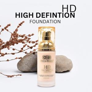 OCEAN BEAUTY Invisible Cover Foundation Shade 104 Nude Beige Flawless Complexion Foundation 1 Pcs