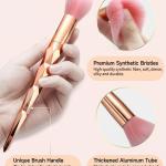 11pcs Diamond cut Handle Makeup Brush Set With Big Fish Tail For Foundation Brush