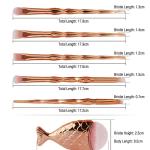 11pcs Diamond cut Handle Makeup Brush Set With Big Fish Tail For Foundation Brush
