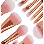 11pcs Diamond cut Handle Makeup Brush Set With Big Fish Tail For Foundation Brush