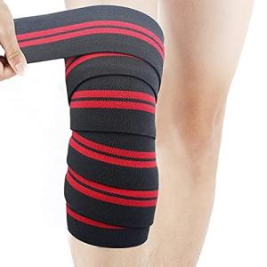 Knee Wraps and Wrist Band Support Straps 1 Pair Knee Band)