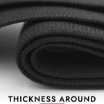 Knee Wraps(1 Pair) for Weightlifting Powerlifting Leg Press (Black red).