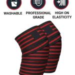 Knee Wraps and Wrist Band Support Straps 1 Pair Knee Band)