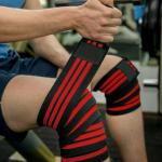Knee Wraps and Wrist Band Support Straps 1 Pair Knee Band)