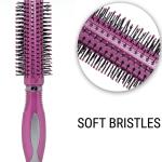 2 Pcs Professional Round Hair Brush With Rubber Grip Handle For Men & Women
