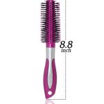 2 Pcs Professional Round Hair Brush With Rubber Grip Handle For Men & Women